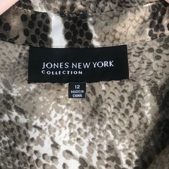 Jones New York Animal Print Blouse - Picture 3 of 6